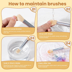 JUPITEARTH brushes feature easy-clean design that resists stains on handles.