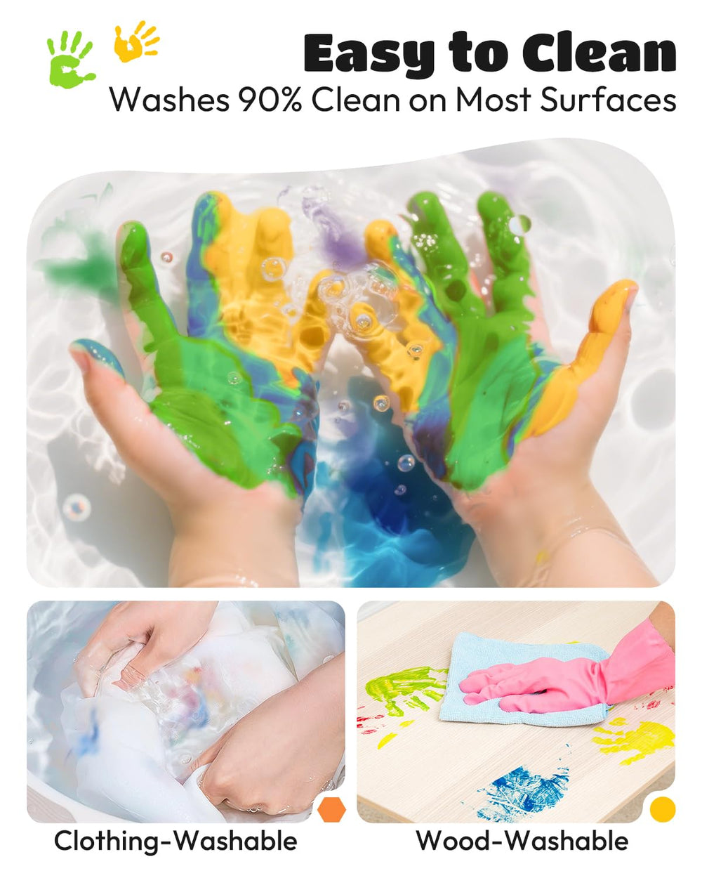 JUPITEARTH eye stickers included to bring handprints to life