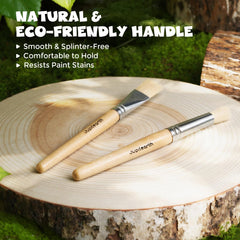 JUPITEARTH jumbo flat brushes for broad color coverage on bold projects.
