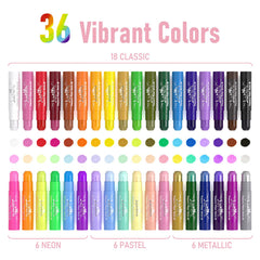 JUPITEARTH metallic color sticks emphasize sparkle in a bold drawing.