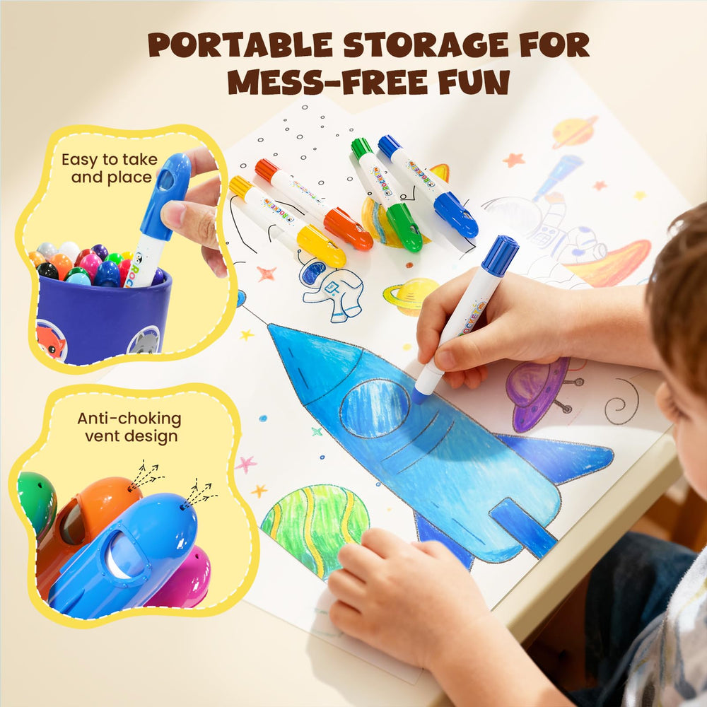 JupiterEarth non-toxic label on sticks emphasizes kid-friendly materials.