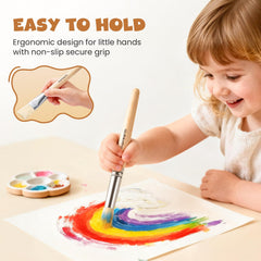 JUPITEARTH brushes use non-toxic materials for safe daily painting.