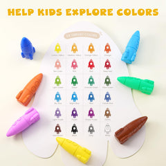 JUPITEARTH non-toxic washable crayons for easy cleaning