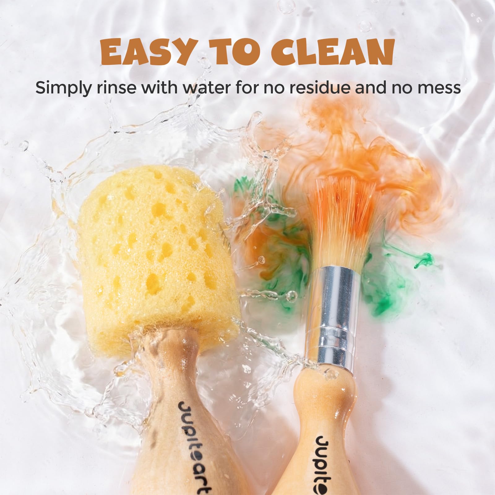JUPITEARTH kit includes five round brushes and one sponge brush.