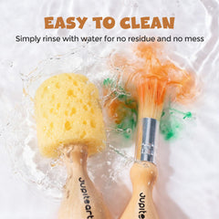 JUPITEARTH kit includes five round brushes and one sponge brush.