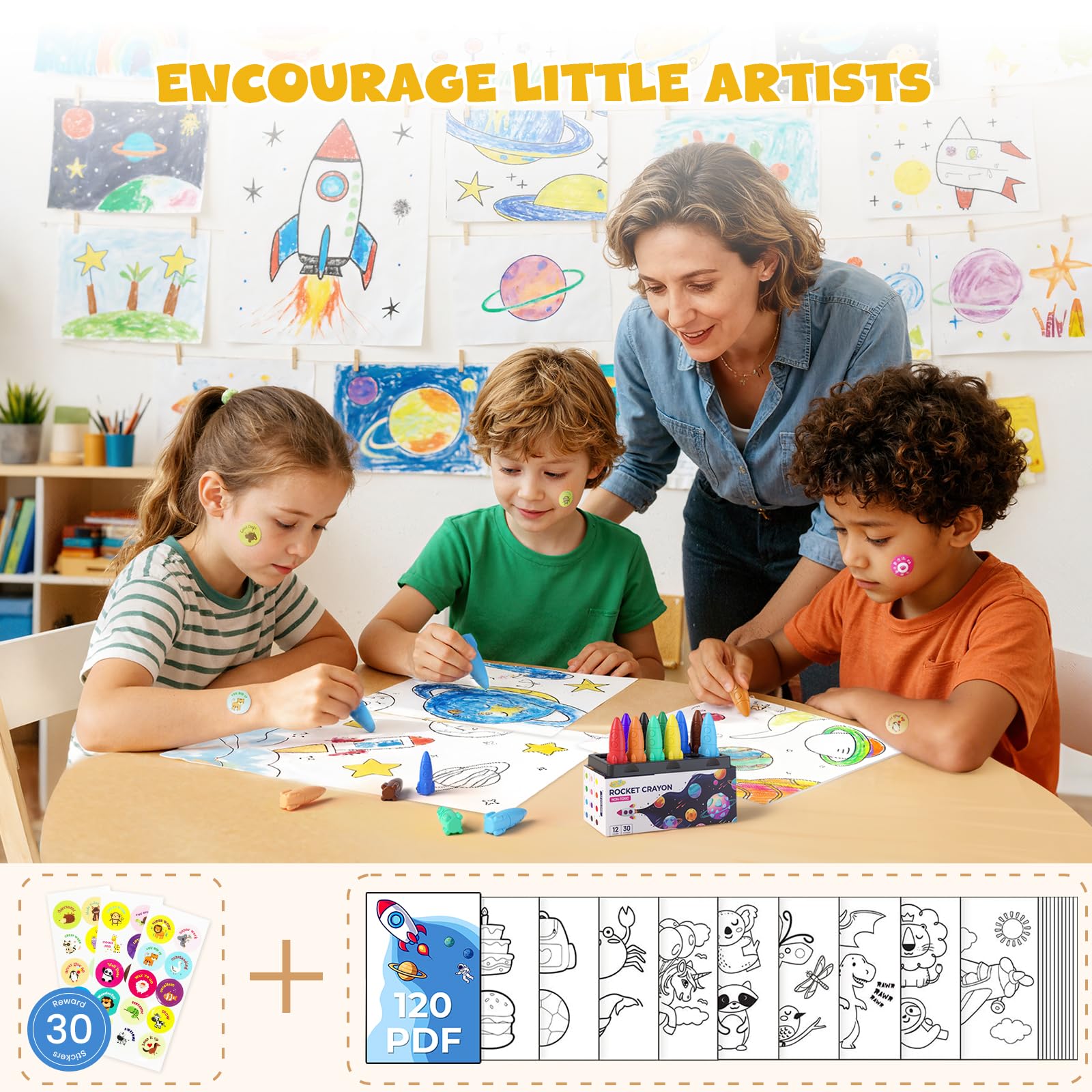 JUPITEARTH non-toxic crayons meeting safety standards