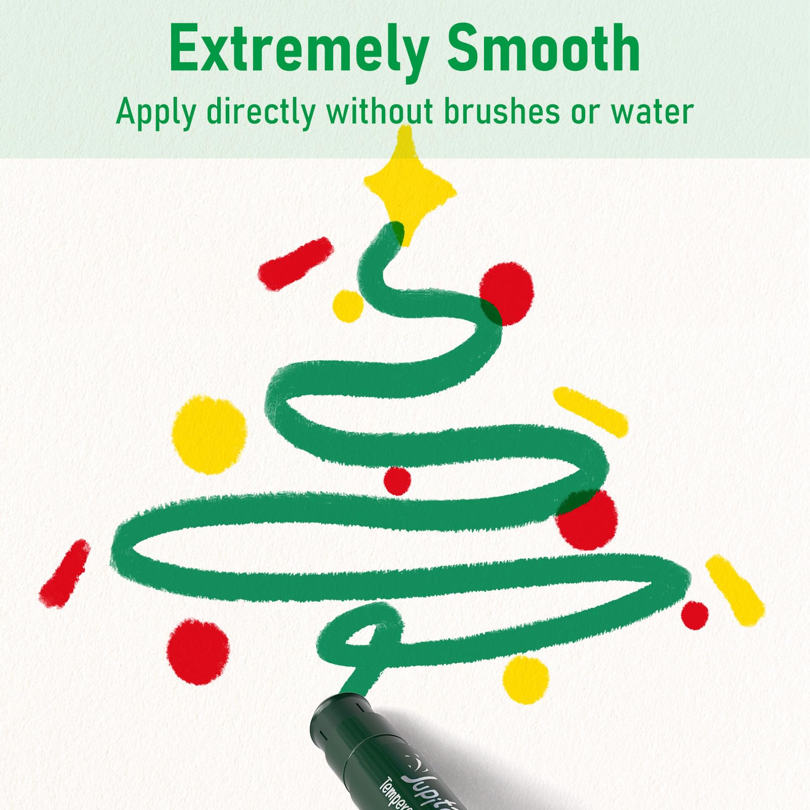 JUPITEARTH paint sticks glide smoothly for easy coloring, great for beginners