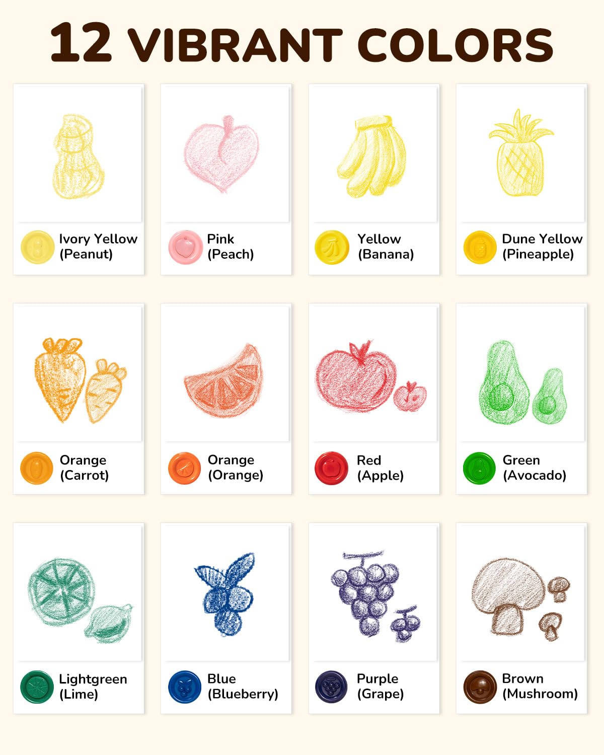 JUPITEARTH egg crayons ideal for preschool art and gifting