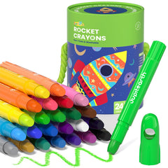 JUPITEARTH twist crayons showcase rocket design inspiring imaginative play