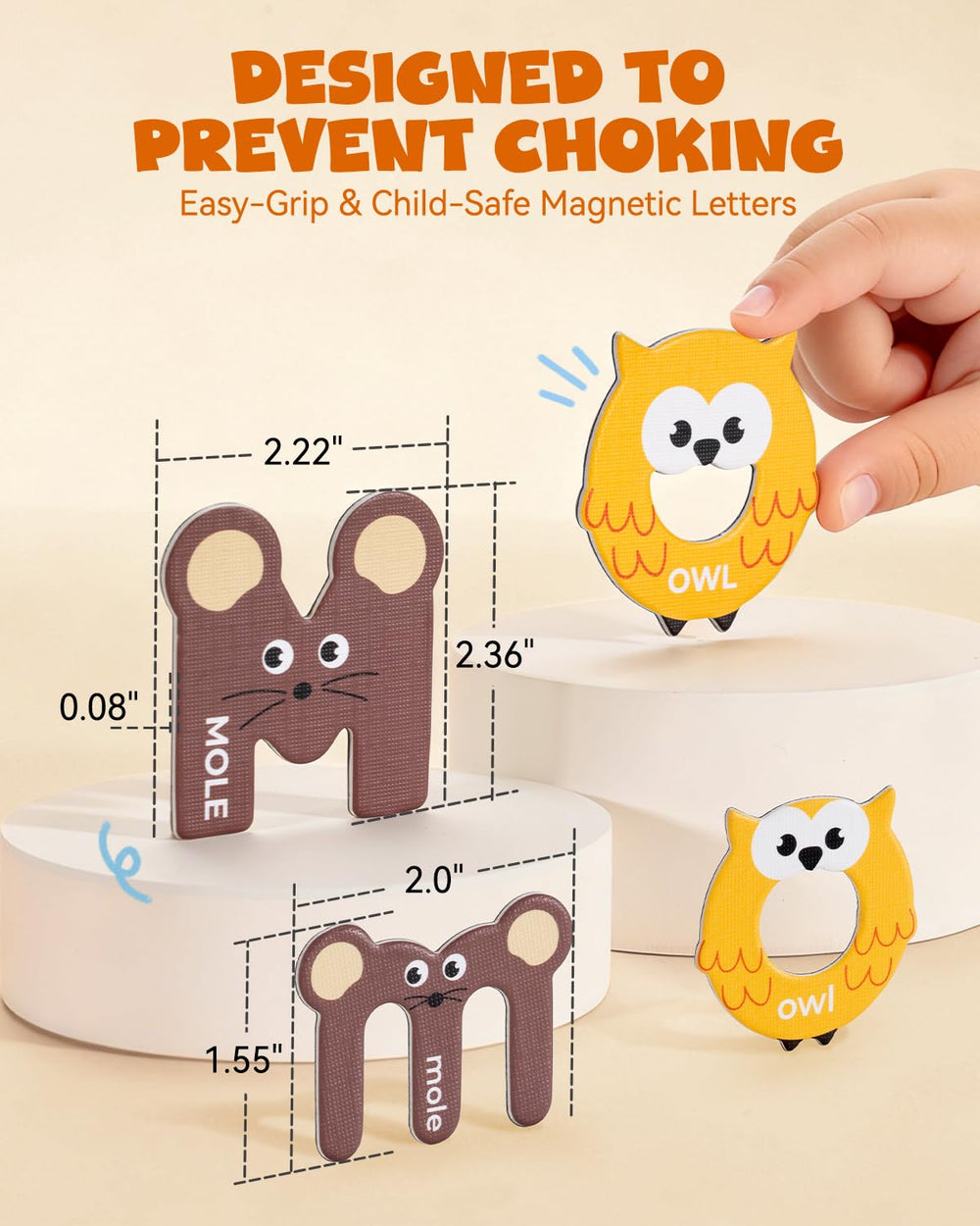 JUPITEARTH uppercase C with animal design aids alphabet recognition