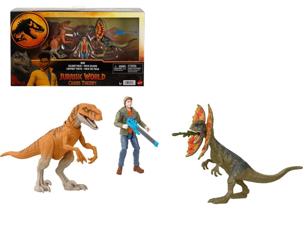 Jurassic World Chaos Theory Ben figure with blaster for imaginative play and display