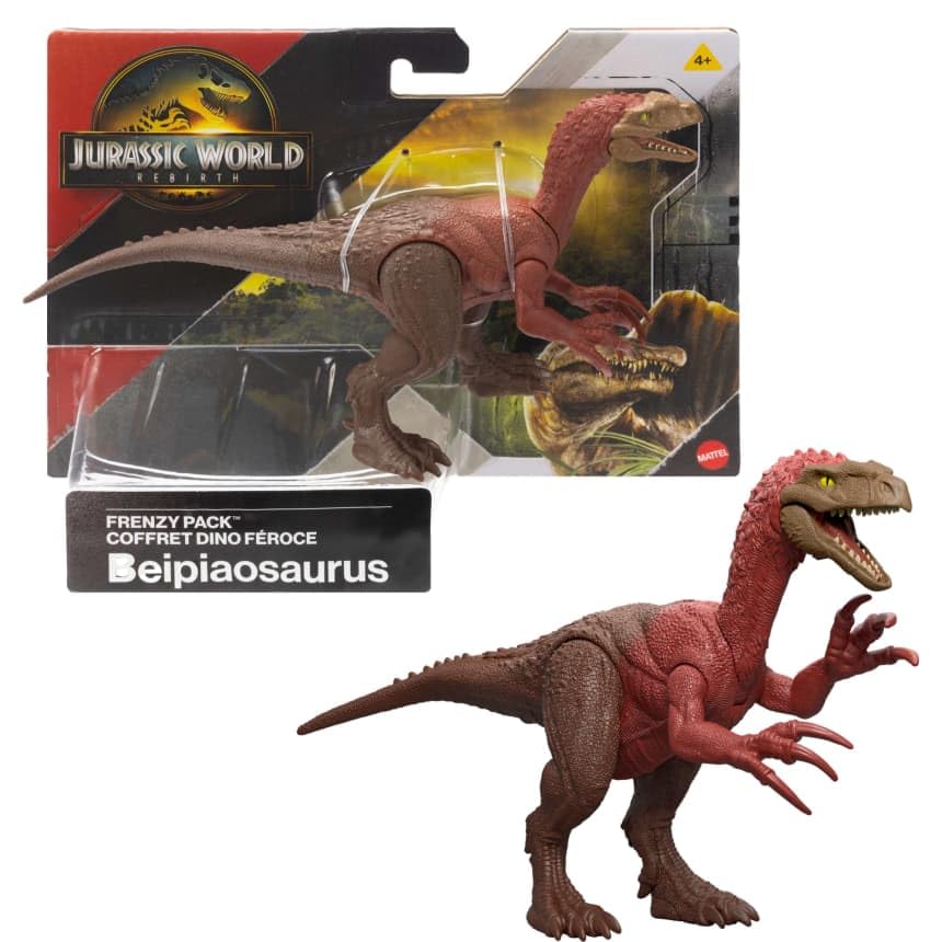 Jurassic World Frenzy Pack Beipiaosaurus figure, detailed sculpting for display and imaginative play.