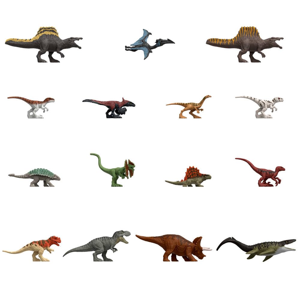 Jurassic World Rebirth poseable mini dinos for interactive fun.