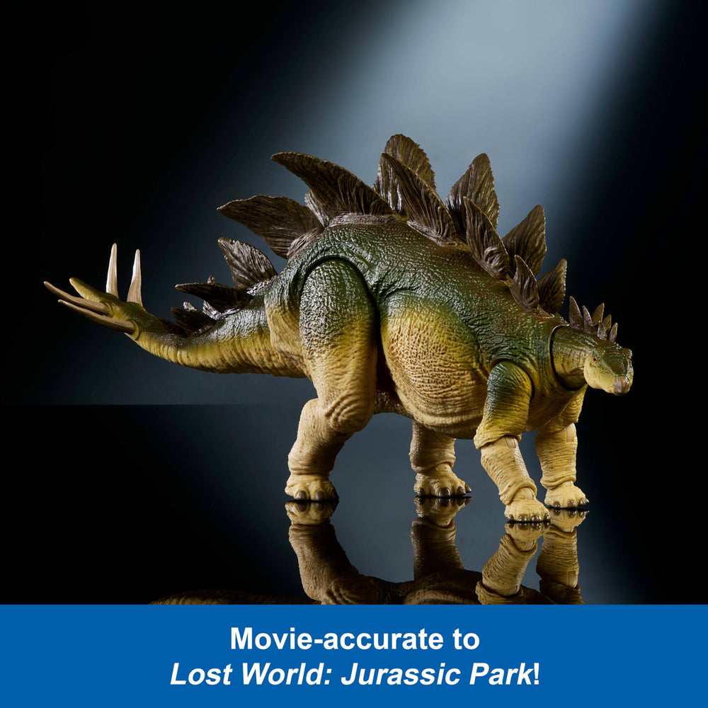 Jurassic World Stegosaurus features 15 movable joints for poses.