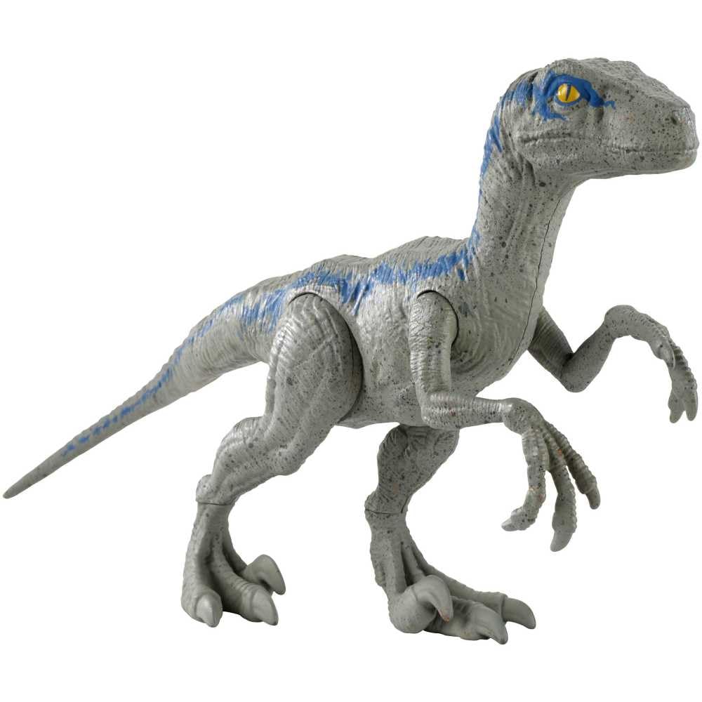 Jurassic World Velociraptor Blue front view for immersive display and play.