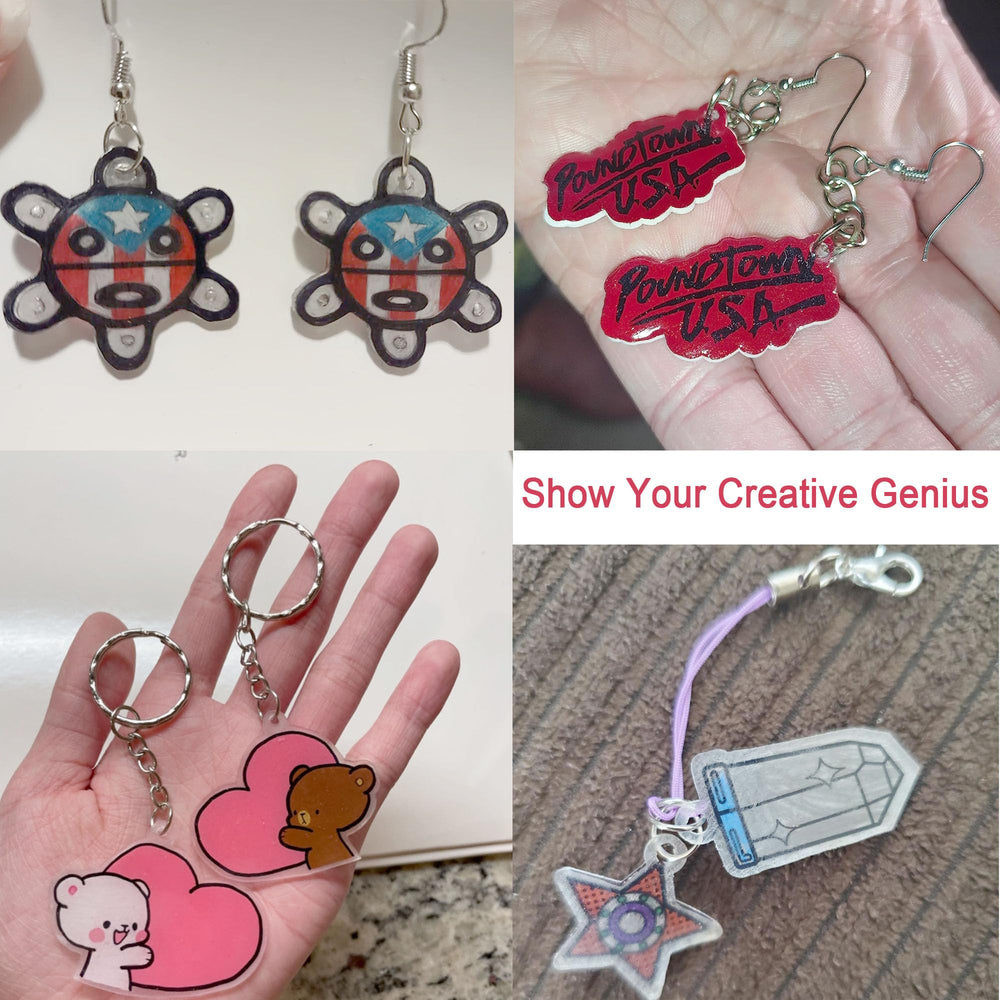 Jusbuya sanded shrink paper sheets with frosted and glossy sides