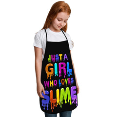 Just A Girl Who Loves Slime Apron adjustable ties for a snug fit