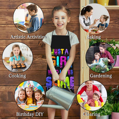 Just A Girl Who Loves Slime Apron machine-washable for easy cleanup