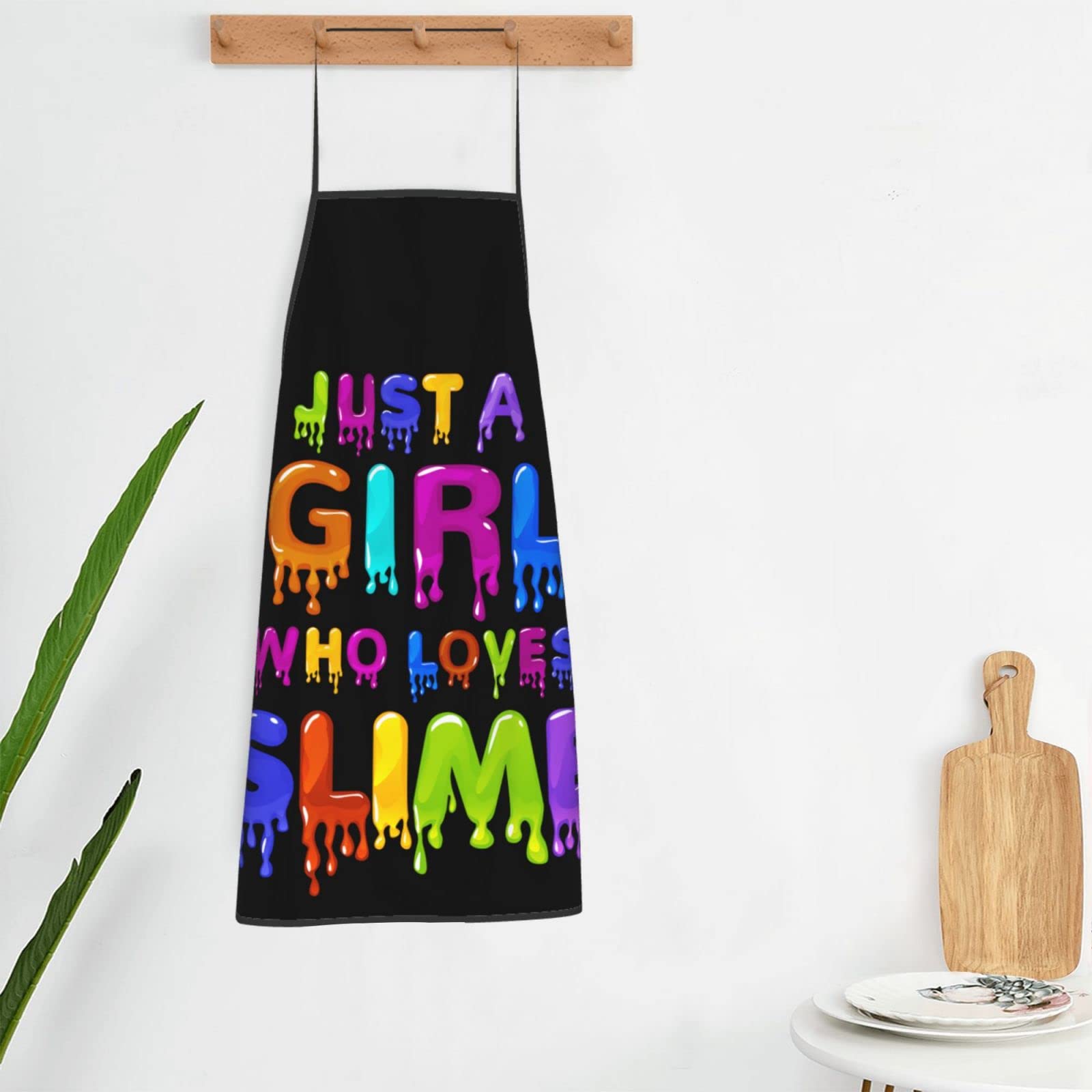 Just A Girl Who Loves Slime Apron waterproof finish for wet slime play