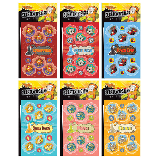 Just For Laughs Dr. Stinky's Scratch N Sniff fish stickers for kids' playful scent moments