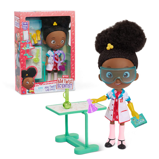 Just Play Ada Twist Lab Doll, 12.5 inches, ready for imaginative science play.