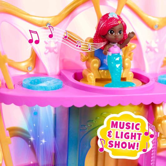 Just Play Ariel Deluxe Atlantica Palace elevator throne reveal for dramatic play.