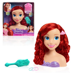 Just Play Ariel styling head front view for imaginative hair styling play