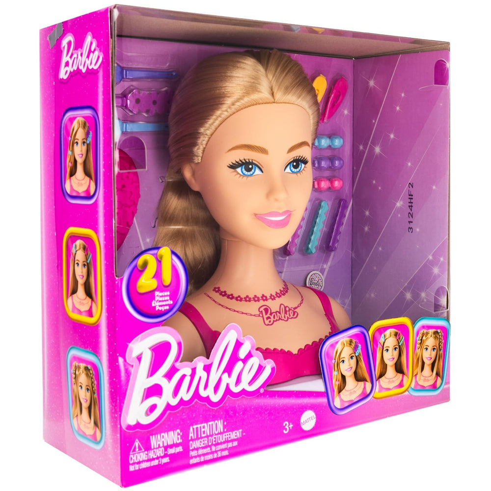 Just Play Barbie mini styling head blonde for practicing hair styling
