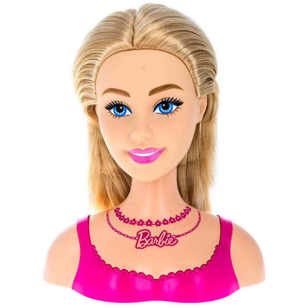Just Play Barbie styling head close-up showing hair details