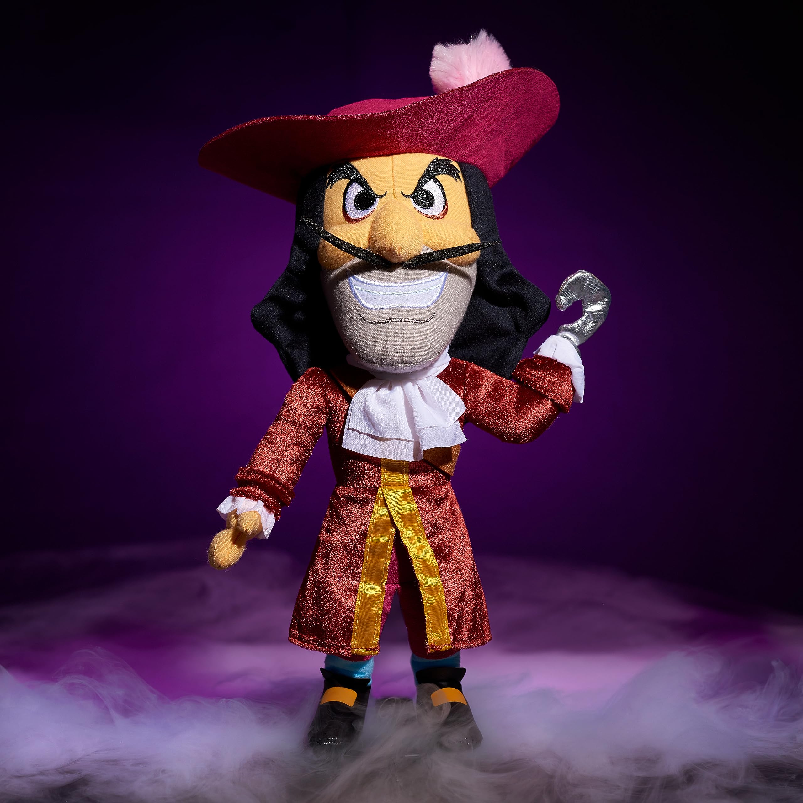 Just Play Captain Hook plush close-up with embroidery details and premium fabric.