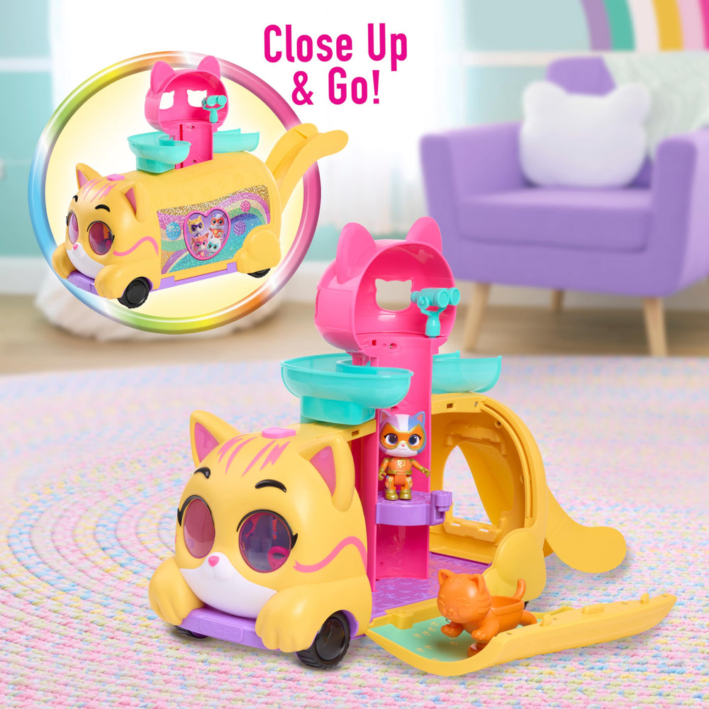 Just Play cat tower and display case create inviting mini environments.