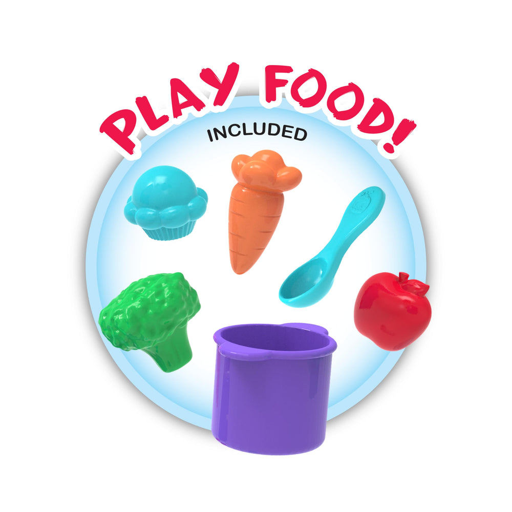 Just Play CoComelon Learning Kitchen alphabet letters fit into slots.