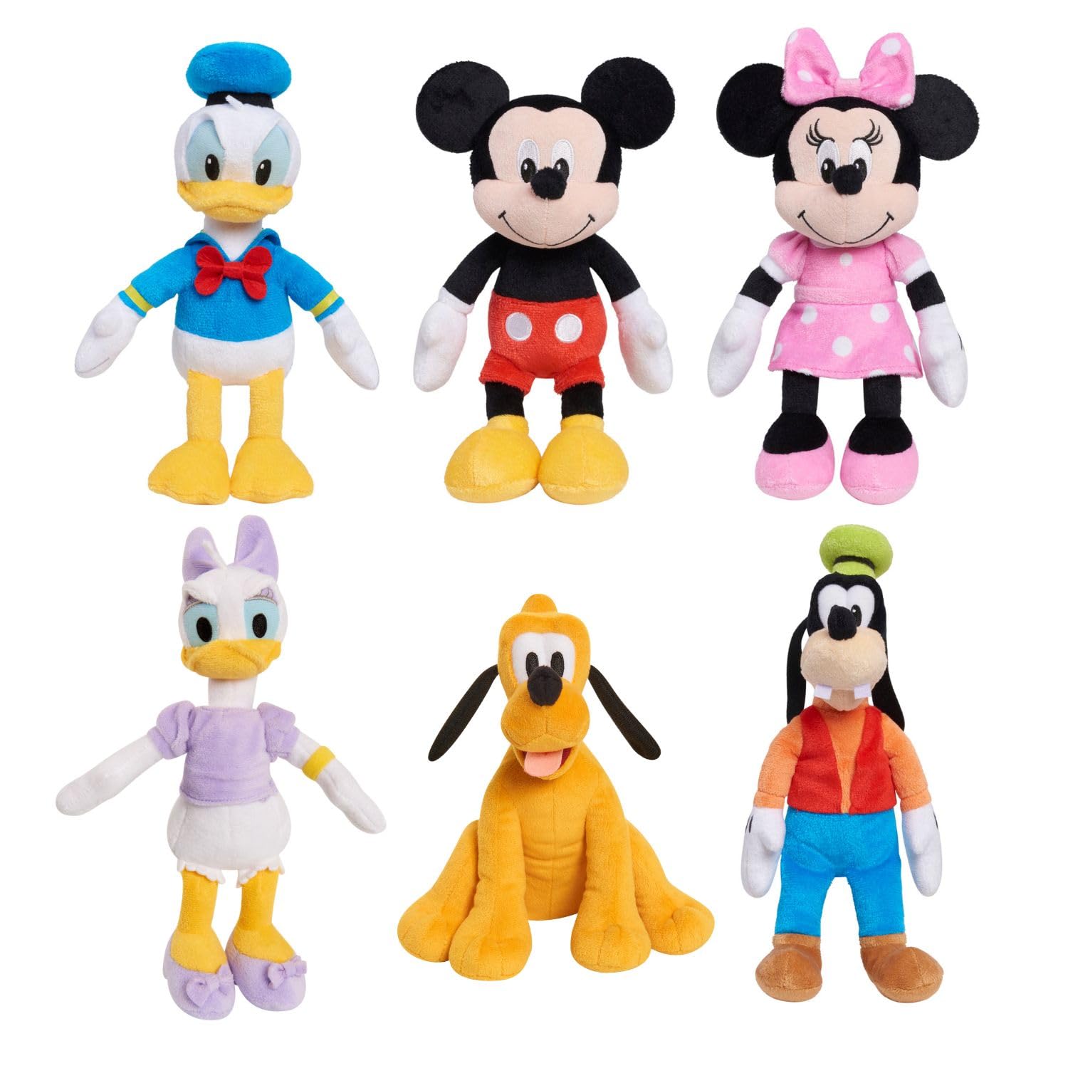Just Play Disney Donald Duck bean plush with multi-textured fabrics for tactile fun.