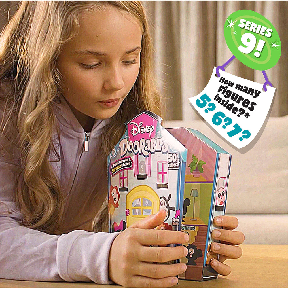 Just Play Disney Doorables Multi Peek Series 9 figures display showcases tiny collectible characters