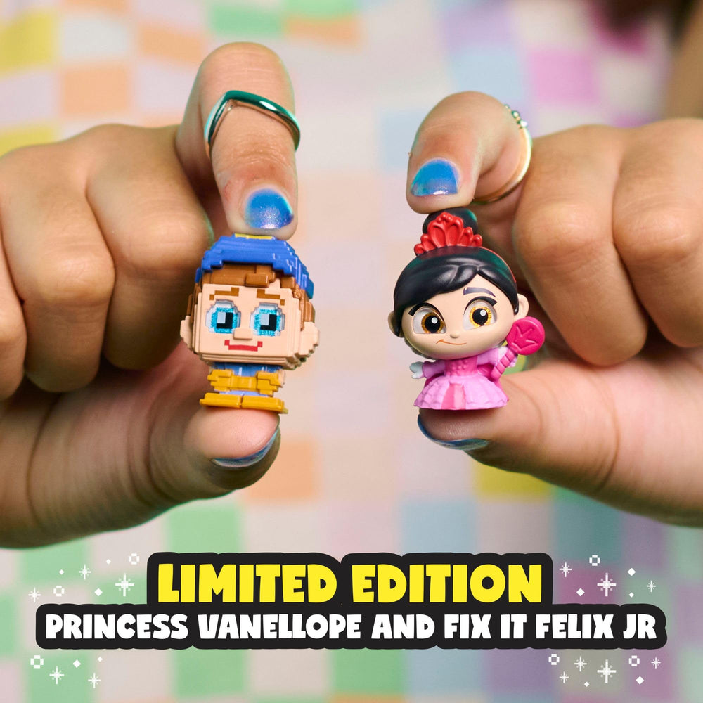 Just Play Disney Doorables Pixel Perfect Series figures display a diverse collection