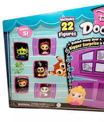 Just Play Disney Doorables Series 5 Mega Peek Pack figures close-up shows tiny, expressive characters.