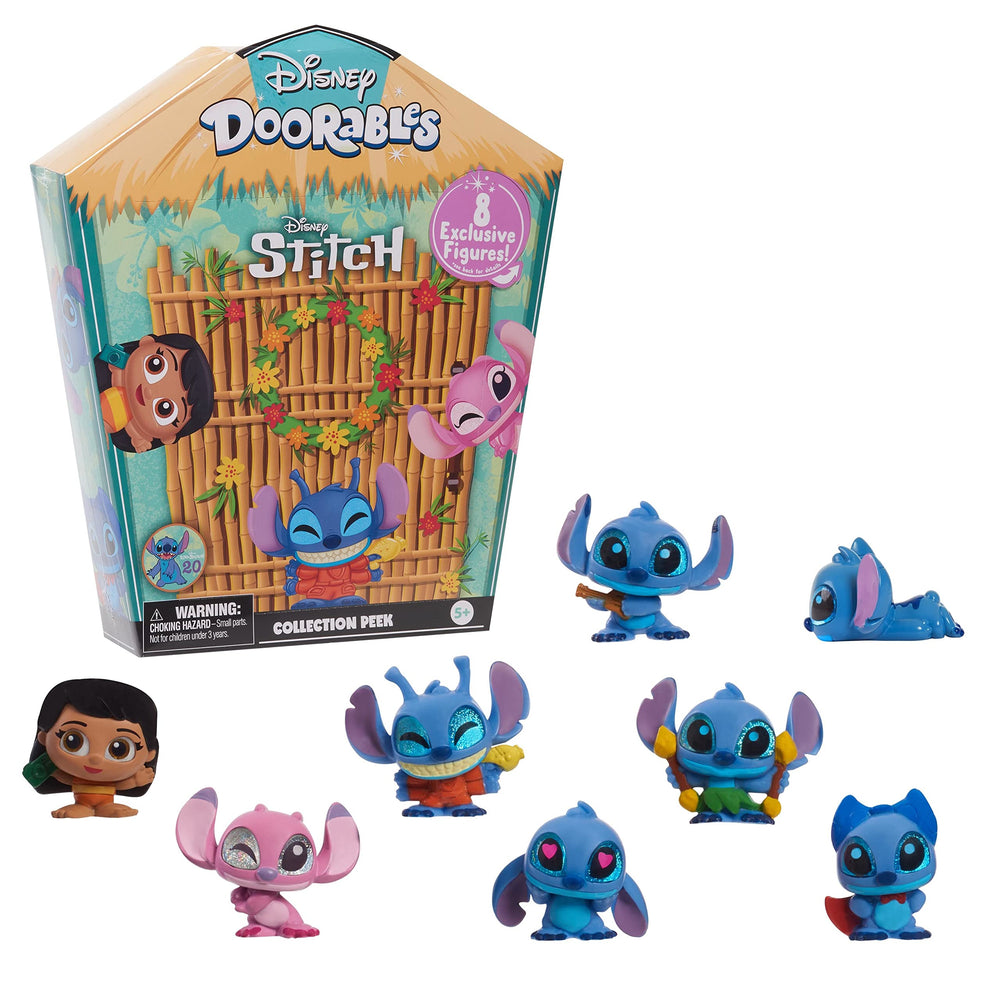 Just Play Disney Doorables Stitch Collection Peek packaging with peel-and-reveal surprises for gifting