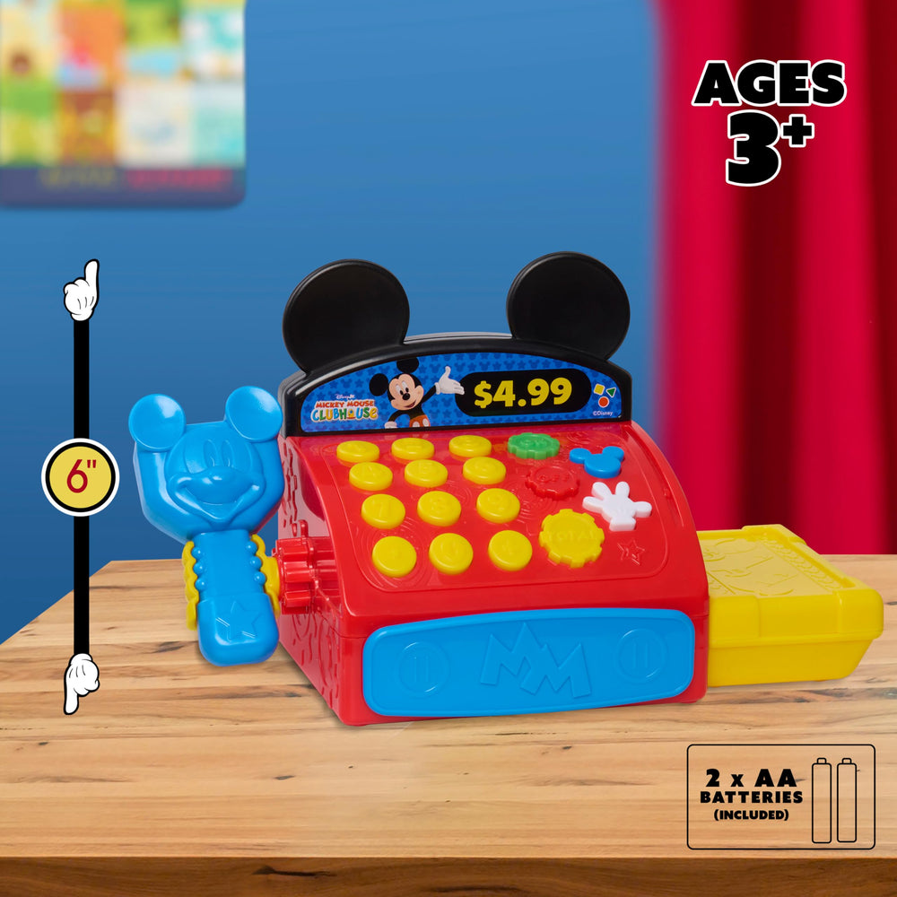 Just Play cash register features chunky buttons perfect for small hands.