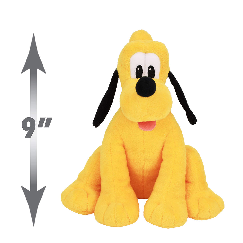 Just Play Pluto plush in a display pose for collectibility and decor