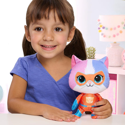 Just Play Disney Junior Buddy plush features orange mask for action-packed pretend adventures.