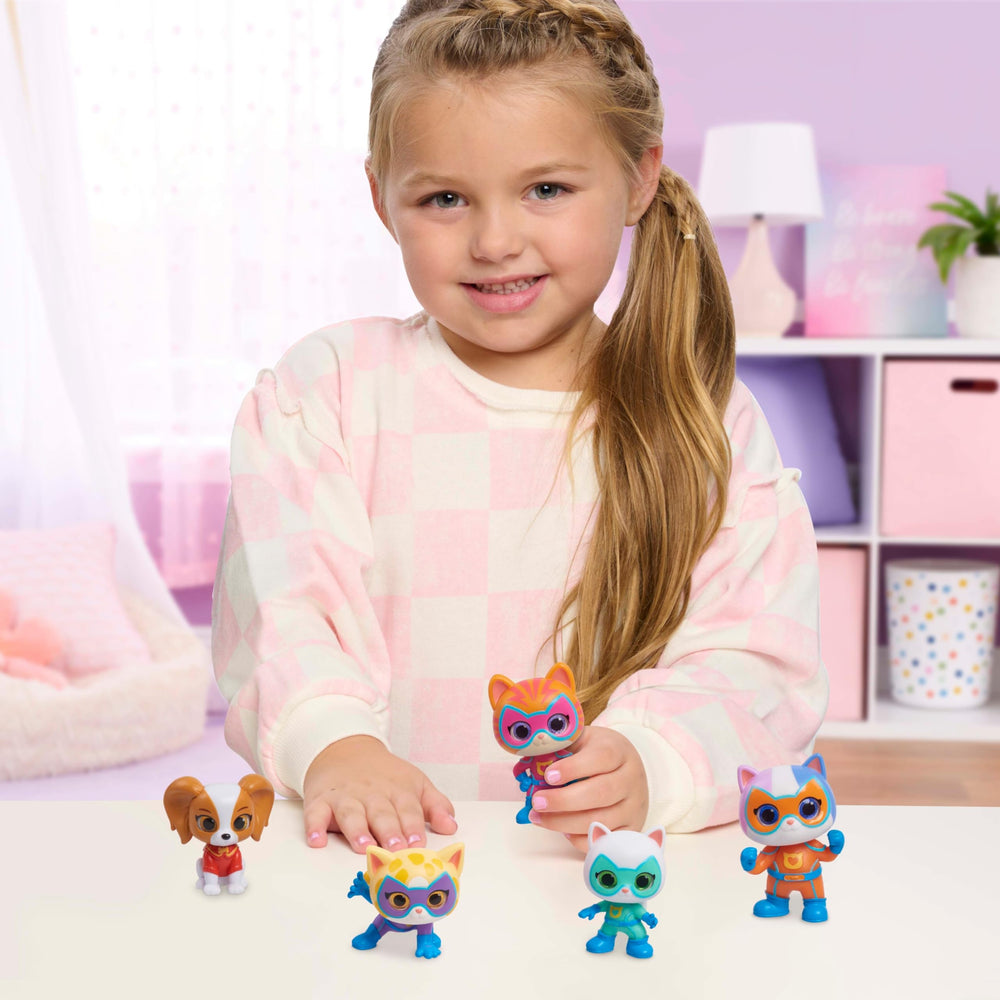 Just Play Disney Junior SuperKitties Buddy figure ready for heroic poses