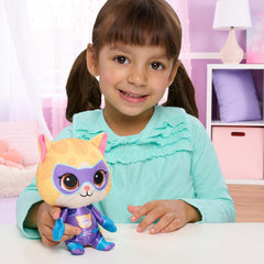 Just Play Disney Junior SuperKitties Sparks plush face details showcase bright colors and expressive eyes