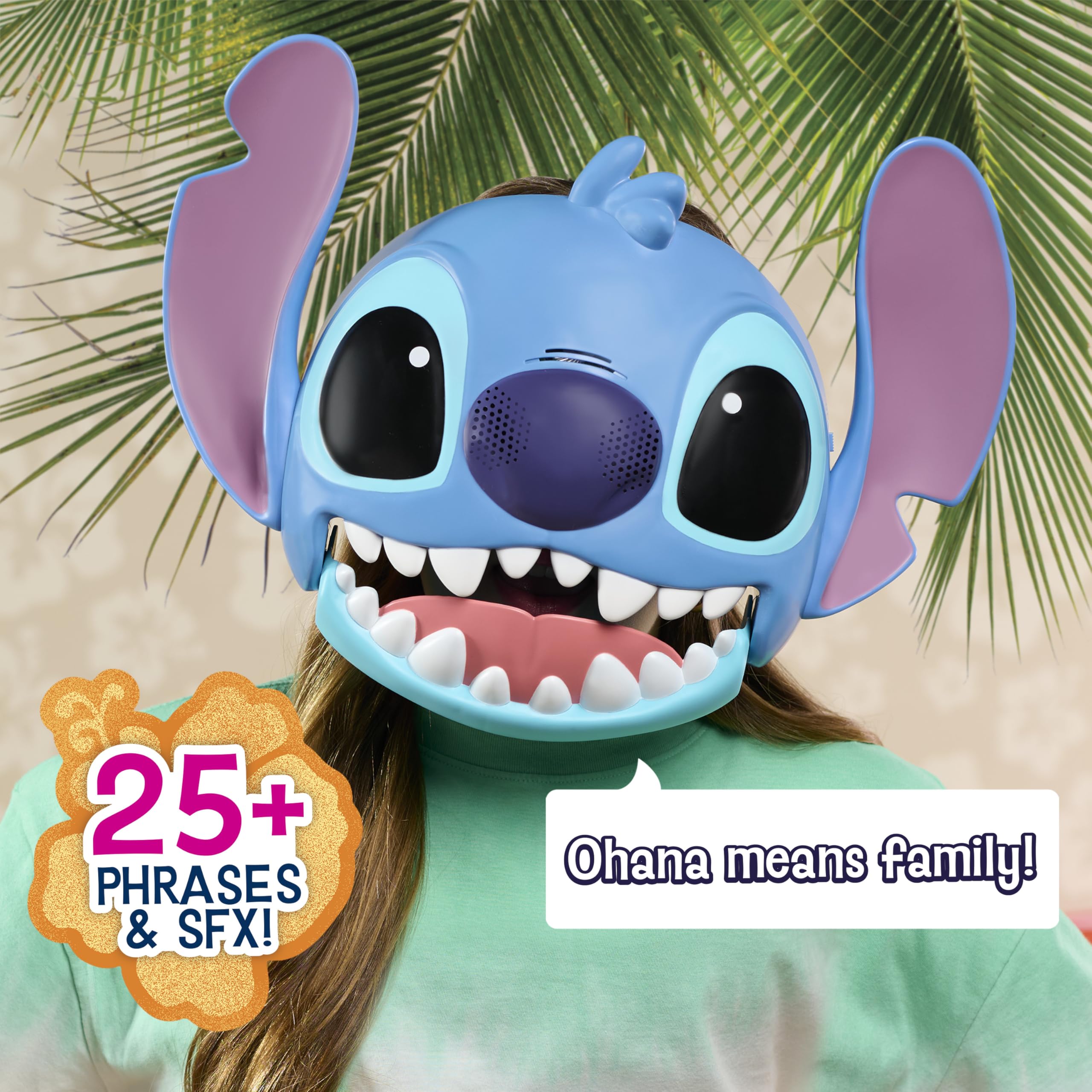Just Play Stitch mask mouth movement in action, perfect for imaginative dress-up