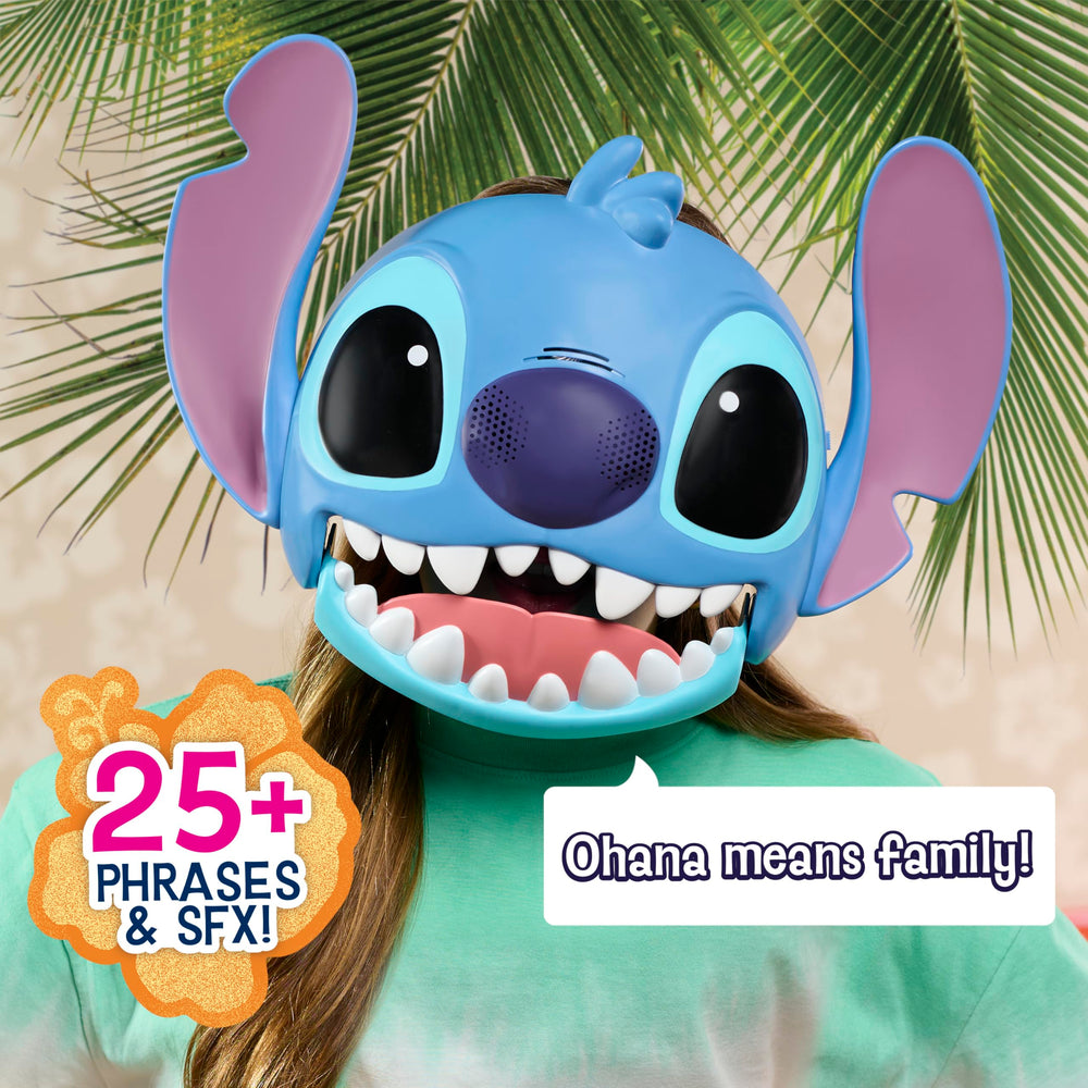 Just Play Stitch mask mouth movement in action, perfect for imaginative dress-up
