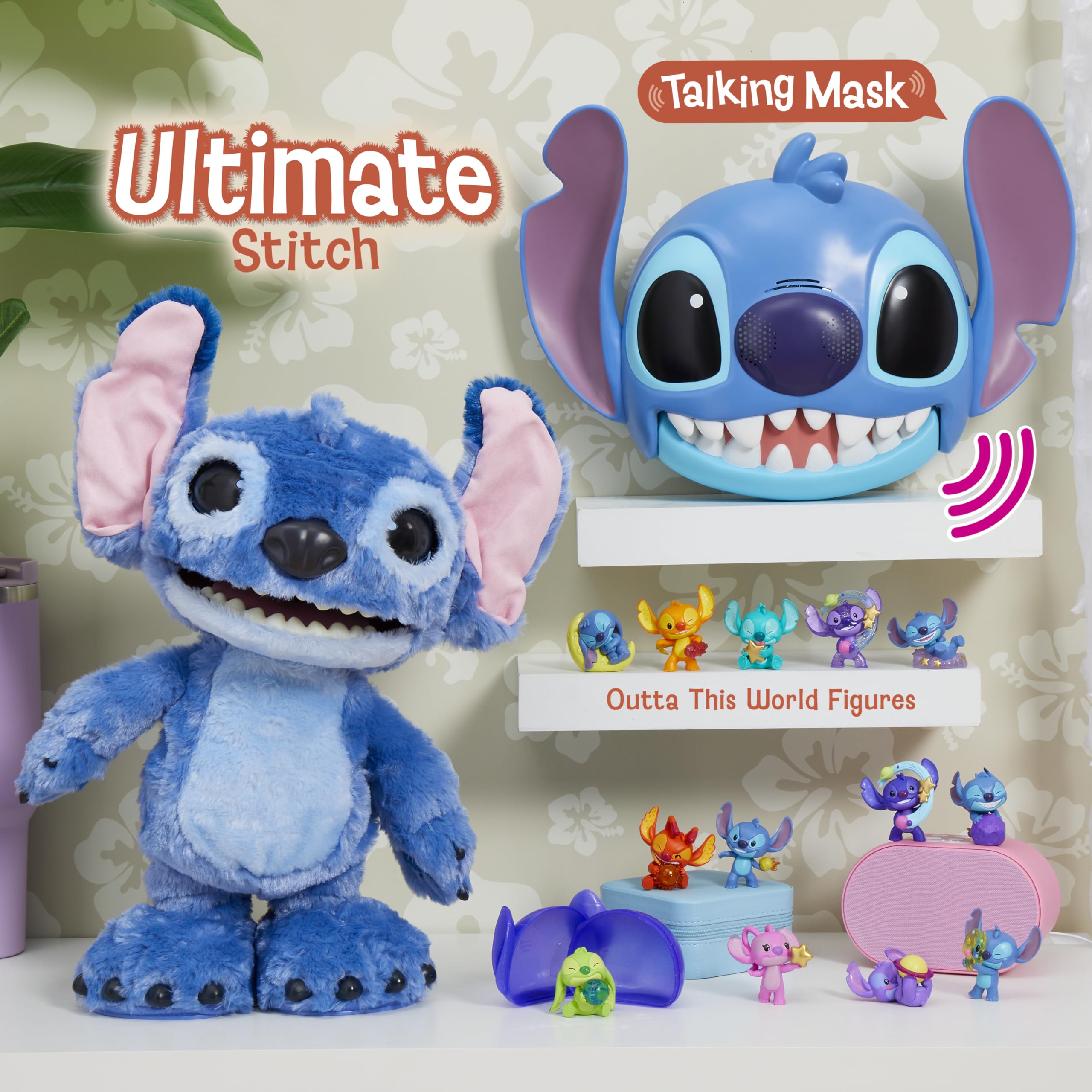 Just Play Stitch talking mask, ideal for costume parties and movie night