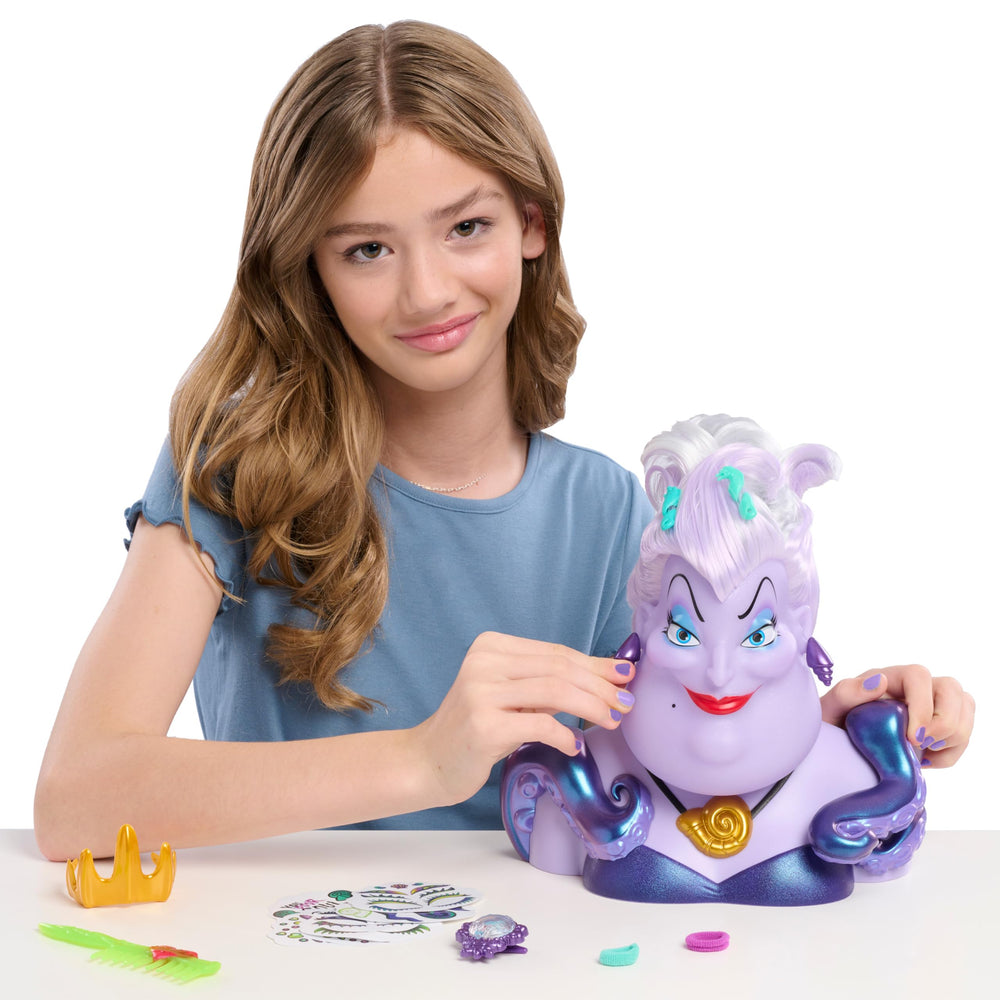 Just Play Ursula face decals for reusable makeovers and storytelling
