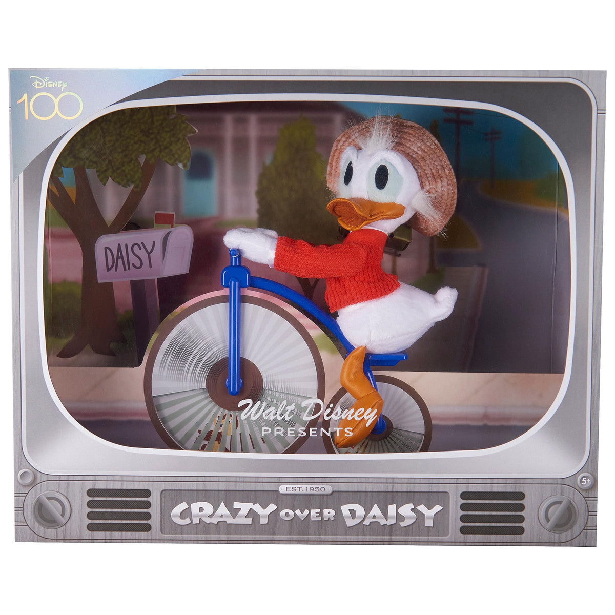 Just Play Disney100 Crazy Over Daisy plush figure for cozy display and imaginative play