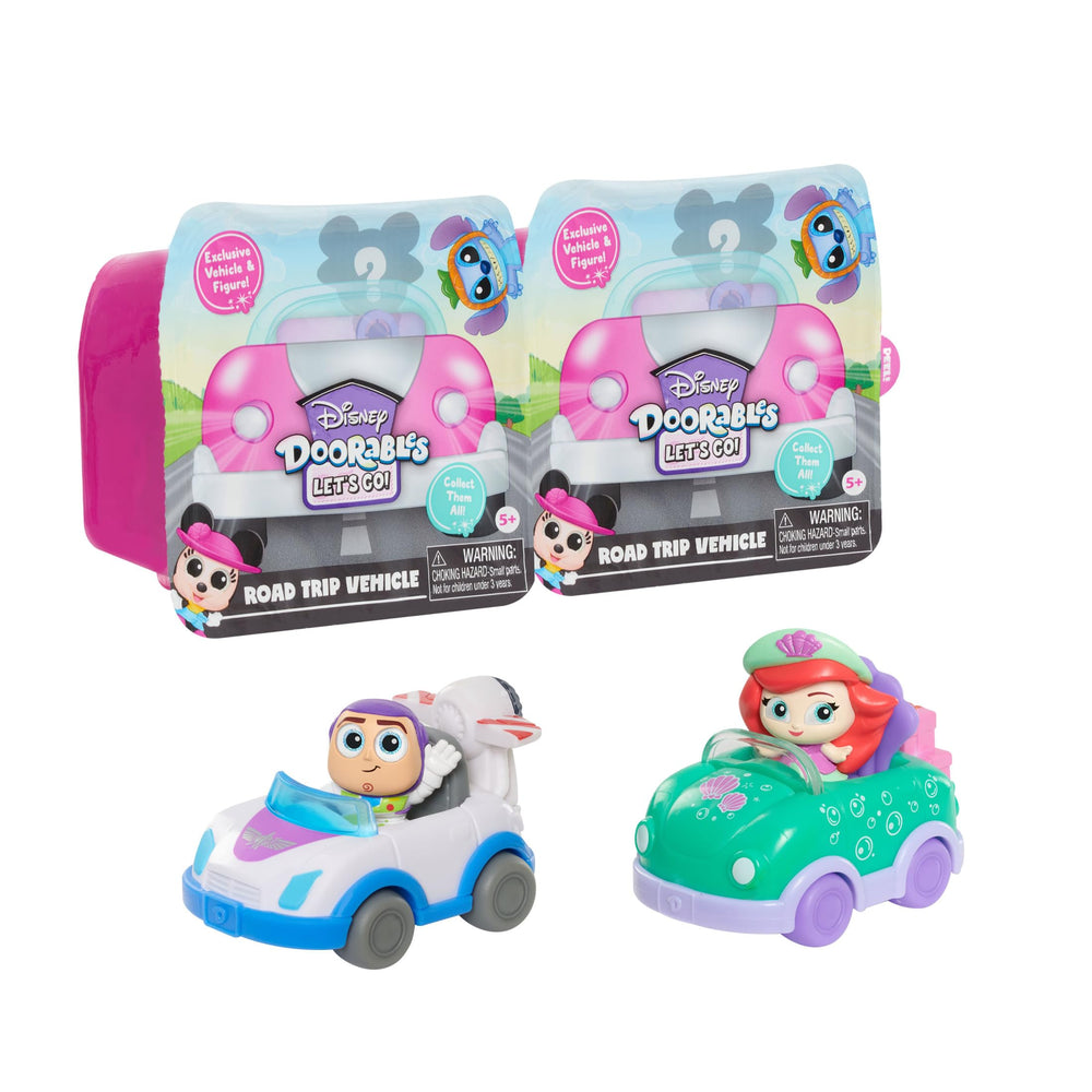 Just Play Doorables Lets Go Road Trip Vehicles cover with figures ready for imaginative play.