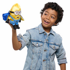 Just Play Illumination Mega Dave squooshy plush with slow foam for calming squeezing play.