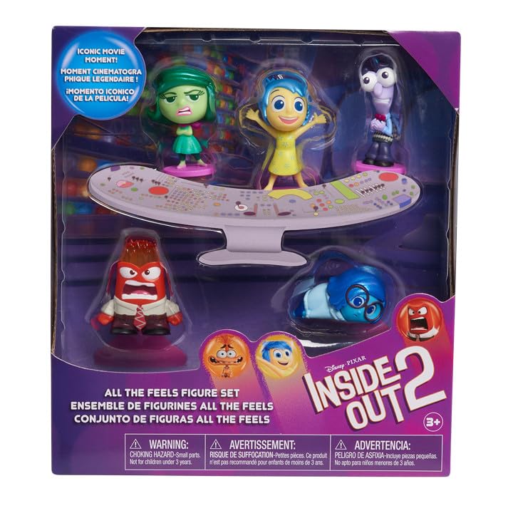 Just Play Inside Out 2 All the Feels figures display-ready set for collectors and kids.
